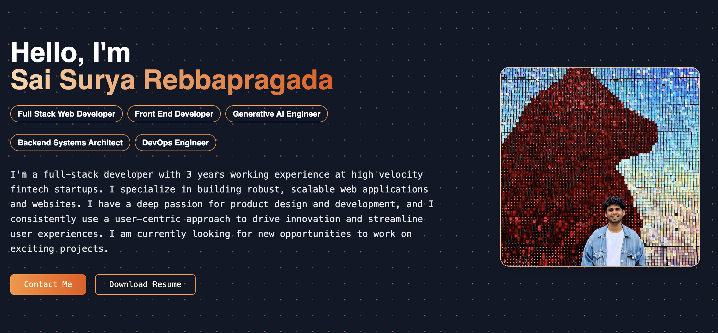 Sai Surya's Portfolio